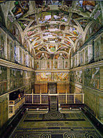 Michelangelo 1510, Kapera Sixtinoko sabaia eta hormak, Vatikano Hiria.