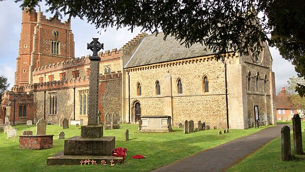 Southeast view of St Nicholas' Church, Castle Hedingham, Essex