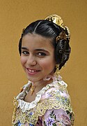 Spanish girl at Las Fallas (Valencia Spain Spring Festival) 2013.jpg