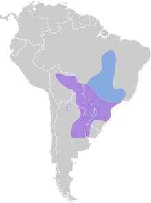 Sporophila hypoxantha map.svg