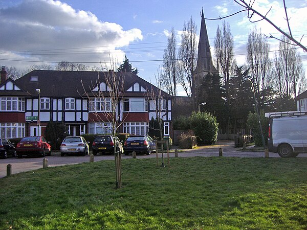 St Andrews Road and Church, Kingsbury