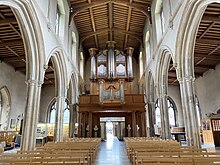 View of the nave looking west. St Giles-without-Cripplegate - Nave with Organ.jpg