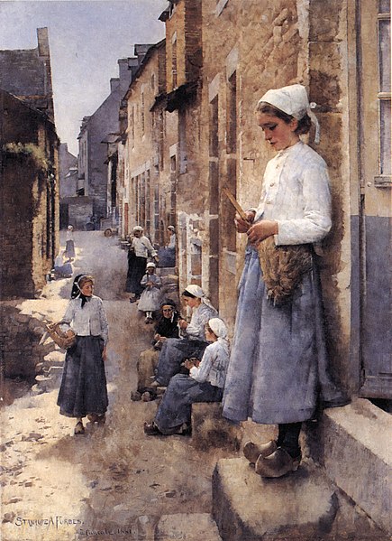 File:Stanhope Forbes A Street in Brittany 1881.jpg