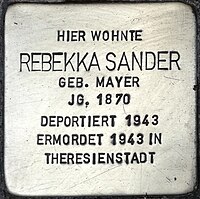 Stolperstein Stuttgart Sander Rebekka gebMayer.jpg