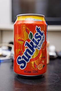 <span class="mw-page-title-main">Sunkist (soft drink)</span> Line of fruit flavored carbonated beverages
