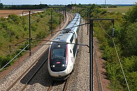 TGV 2N2 sur la LGVA à Boinville (2021)