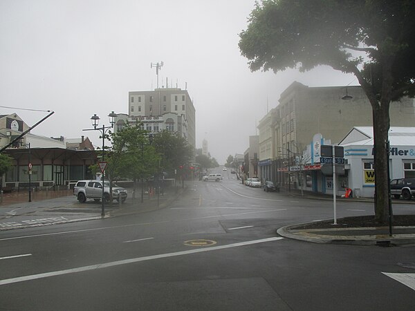 View from bus station in Timaru