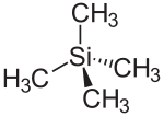 Structural formula of tetramethylsilane