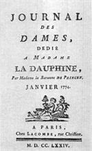 Le Journal des Dames en 1774