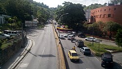 Trancazo (stoppage in English) in eastern Caracas on 23 June. Trancazo Caracas.jpg