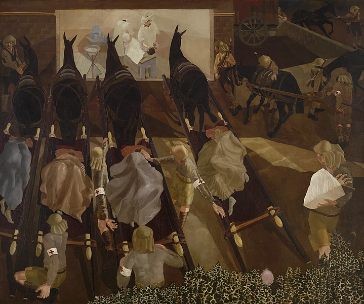 File:Travoys Arriving with Wounded at a Dressing-station at Smol, Macedonia, September 1916 Art.IWMART2268.jpg