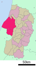 Tsuruoka in Yamagata Prefecture Ja.svg