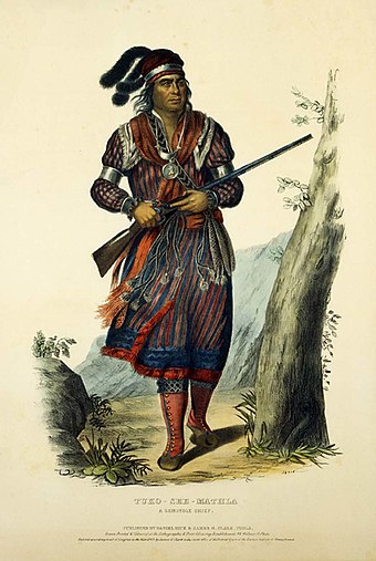 Seminole warrior Tuko-see-mathla, 1834