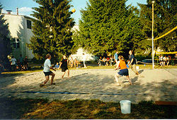 Annual beach volleyball tournament. UCB Beachvolleyball.jpg