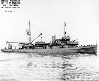 Widgeon off San Francisco, California on 29 October 1943. USS Widgeon (ASR-1).jpg