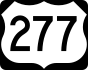 U.S. Route 277 marker