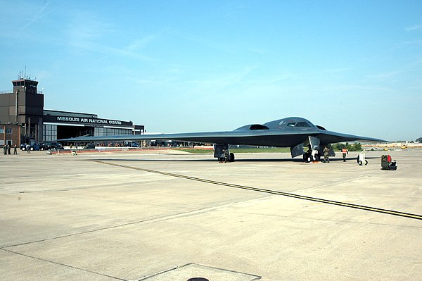 B-2 Spirit stealth bomber operated by the Missouri Air National Guard 110th Bomb Squadron