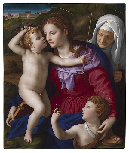 Agnolo Bronzino, Virgin and Child with Saint Elizabeth and Saint John the Baptist, 1540-1545