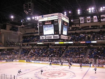 A Wilkes-Barre/Scranton Penguins hockey game at Mohegan Sun Arena, December 2007