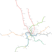 Geografiskt korrekt linjenätskarta.