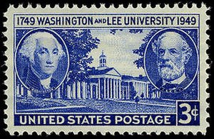 Postage stamp commemorating the bicentennial of Washington and Lee