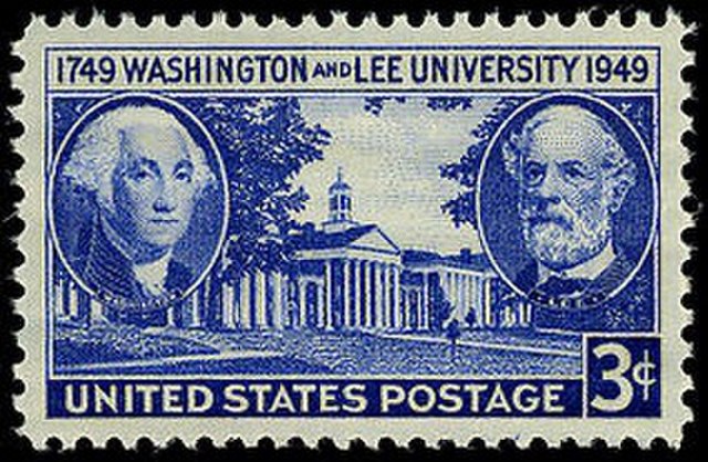 Postage stamp commemorating the bicentennial of Washington and Lee