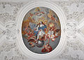 2. Joch (Vierung), südliches Seitenschiff: Immaculata; Deckengemälde (Öl/Tempera auf Putz, kein Fresko) von Jacob Carl Stauder, 1722/1723; Stuck von Franz Schmuzer