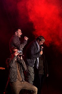 Westlife during their Vietnam tour date in 2011 Westlife 2011 4.jpg