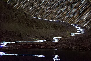 Mount Whitney trail at night