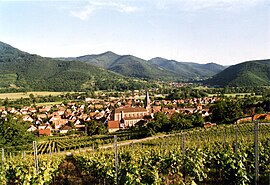 Wihr-au-Val von den Weinbergen aus gesehen