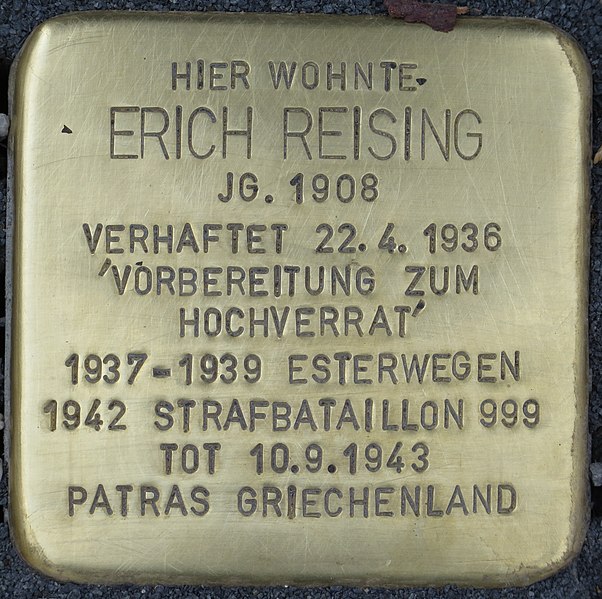 File:Witten Stolperstein Erich Reising.jpg