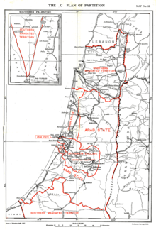 Woodhead Commission, Plan C WoodheadMapC.png