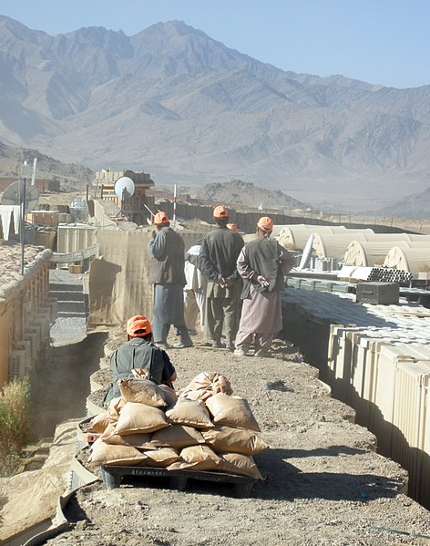 File:Working on a Hesco in Wardak.jpg