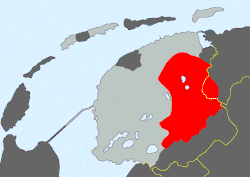 Die gebied wat die Woudfries-streektaal binne die Fries-taalgebied beslaan