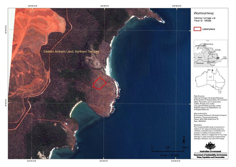 File:Wurrwurrwuy map, showing Australian National Heritage List boundaries, 9 August 2013.pdf