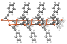 Portion of the structure of the polymer copper phenylacetylide (CuC2C6H5). XAPGIF2.png