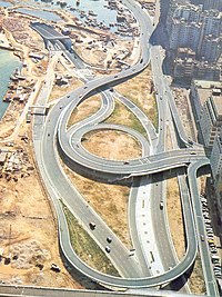 The area around the Hong Kong Island entrance of the Cross-Harbour Tunnel in the 1970s; the tunnel was under construction. XHT-1970s.jpg