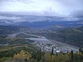 Yukon, Blick vom Midnight Dome auf Dawson City und den Yukon