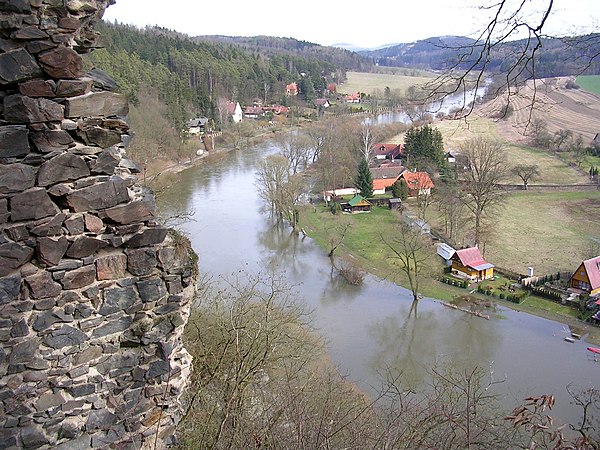 The Sázava in Zbořený Kostelec