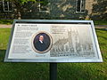 "Saint Anne's Church" historical panel in Lucy Larcom Park; Lowell, MA; 2011-08-20.JPG