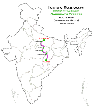 <span class="mw-page-title-main">Lucknow–Raipur Garib Rath Express</span>