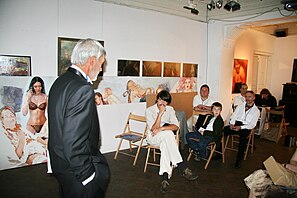Засідання журі «Відкритої ночі» в Карсь Галереї під час виставки «Упорно», 2009 рік