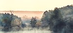 Ранковий туман у заповіднику на Зміївщині. Автор: Інна Дудник, CC-BY-SA-4.0