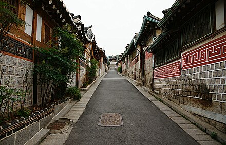Bukchon Hanok Village, a traditional Seoul village built during the Joseon era