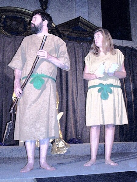 Two Players of St. Peter portraying Adam and Eve