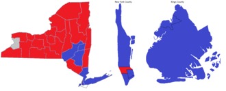 Partisan composition of the Senate after January 17. Humphrey's seat was vacated after he was elected to the U.S. Congress. 1864 New York Senate Parties.png