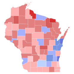 1914 Wisconsin gubernur hasil pemilihan peta oleh county.svg