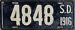 1916 South Dakota license plate.jpg