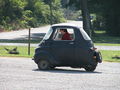 A 1964 Scootacar Mk II de Luxe being driven on the grounds of the Lane Motor Museum in Nashville, Tennessee (USA) The person in the picture is the uploader.