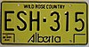 1984 Alberta kenteken ESH-315.jpg